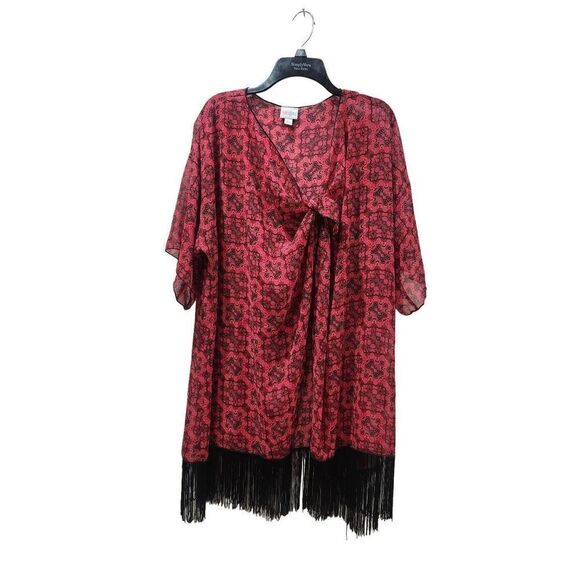 LulaRoe L Shawl Red - Picture 8 of 8